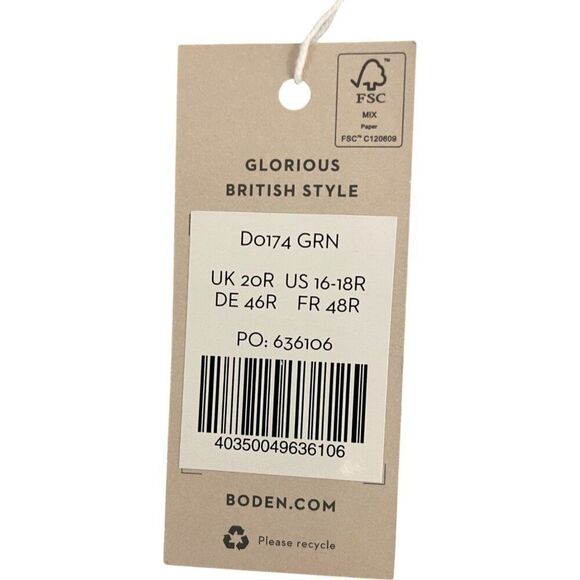 Boden Womens Wrap Dress UK 20 US 16 18 Green Floral Midi Ruffle Vneck D0174 NWT - Picture 7 of 13